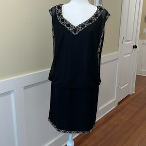 JK ARA Black Beaded Dress